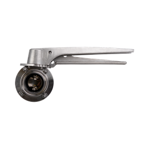 butterfly valve, 1.5-inch Tri-Clamp, made from 316 stainless steel, with EPDM seat and multi-position handle