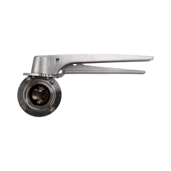 butterfly valve, 1.5-inch Tri-Clamp, made from 316 stainless steel, with EPDM seat and multi-position handle