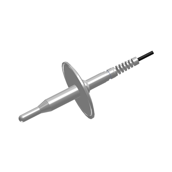 RTD (Resistance Temperature Detector) with sealed cable, 3-inch Tri-Clamp connection, 3.75-inch probe, 25-foot heavy-duty cable, manufactured by Anderson.