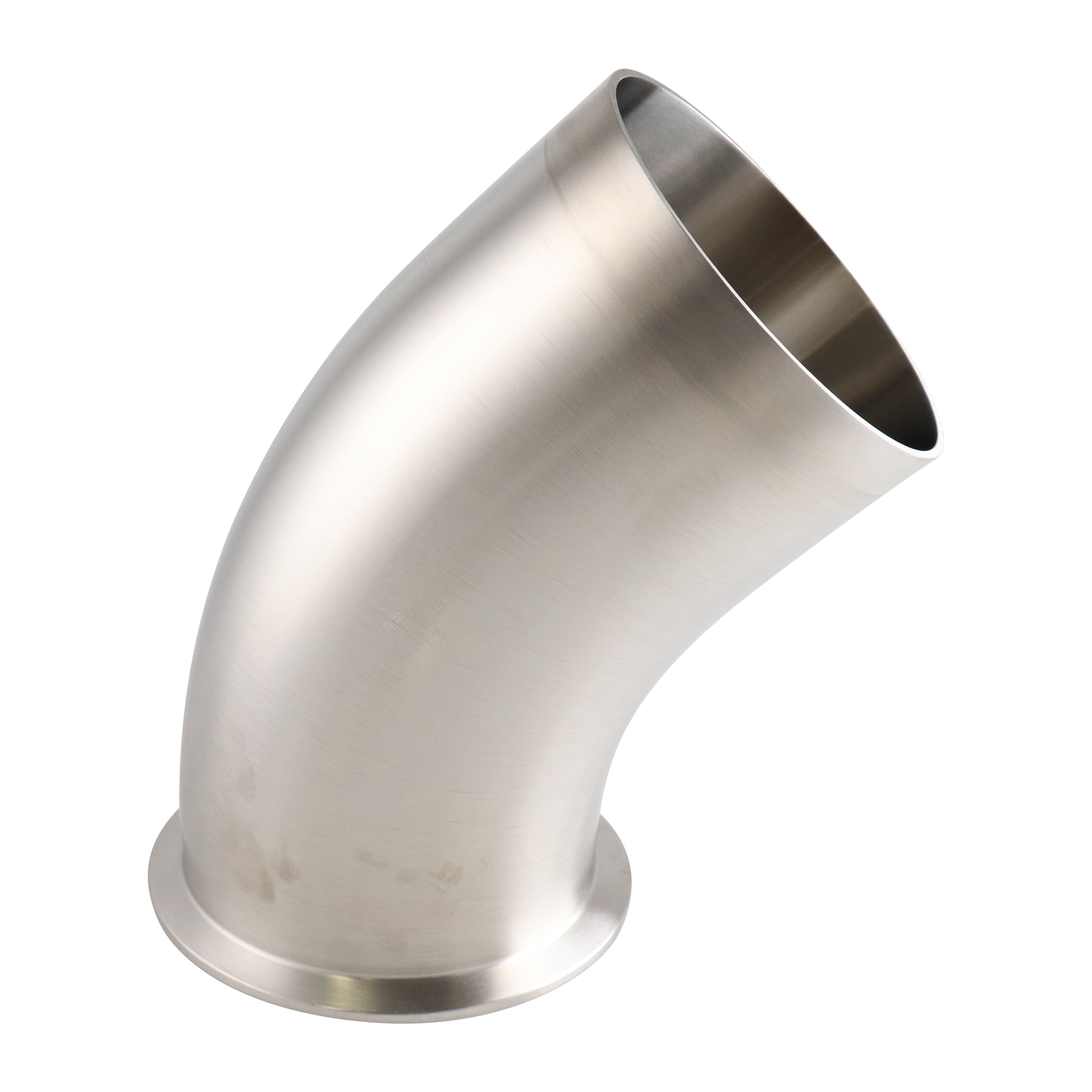 45 degree elbow 4" tri-clamp x butt weld 316L 15Ra EP ID 32Ra OD SF4 BPE