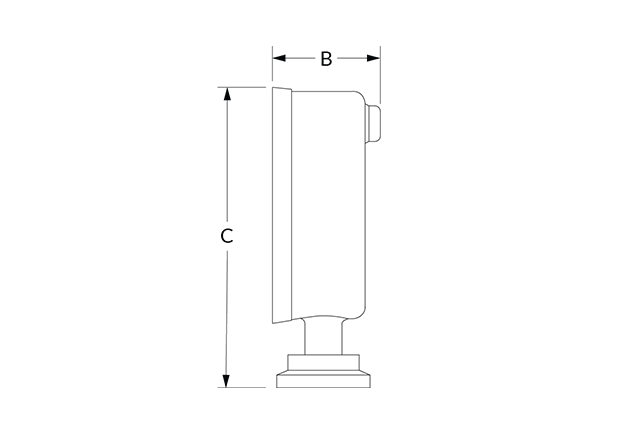 EK Dimensional Diagram (Dimensions B and C)