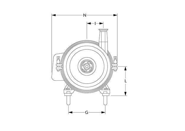 SolidC Dimensional Diagram (Dimensions G, I, L, and N)