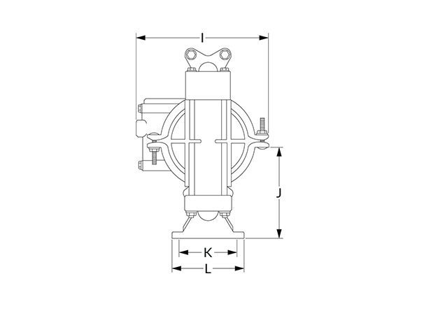 C050 Dimensional Diagram (Dimensions I, J, K, and L)