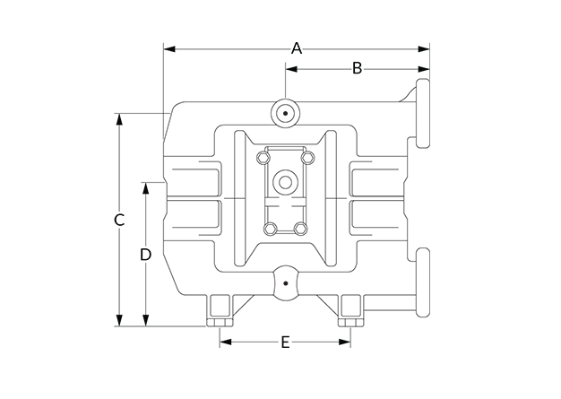 S100 Dimensional Diagram (Plastic, Dimensions A, B, C, D, and E)