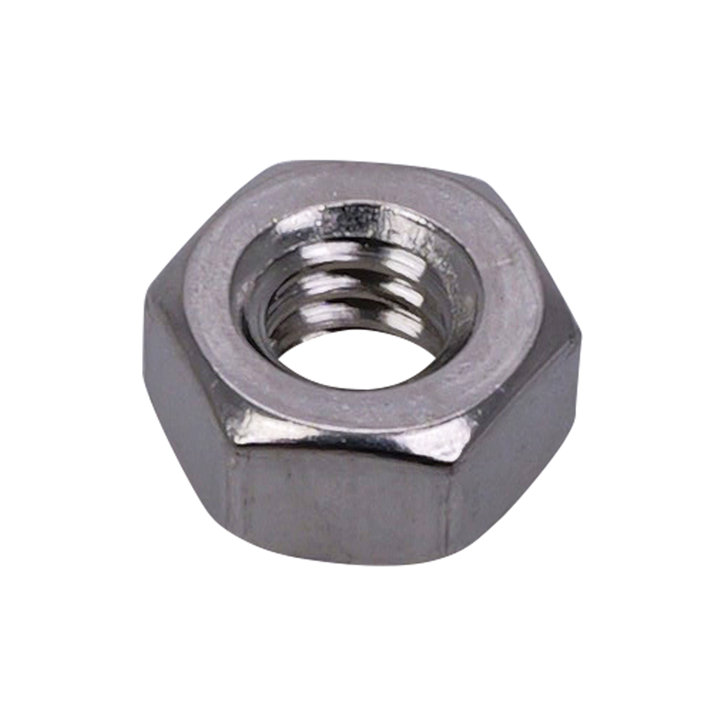 Hex nut with 1/4-20 threading, manufactured by Wilden.