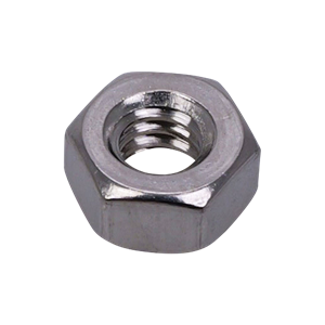 Hex nut with 1/4-20 threading, manufactured by Wilden.