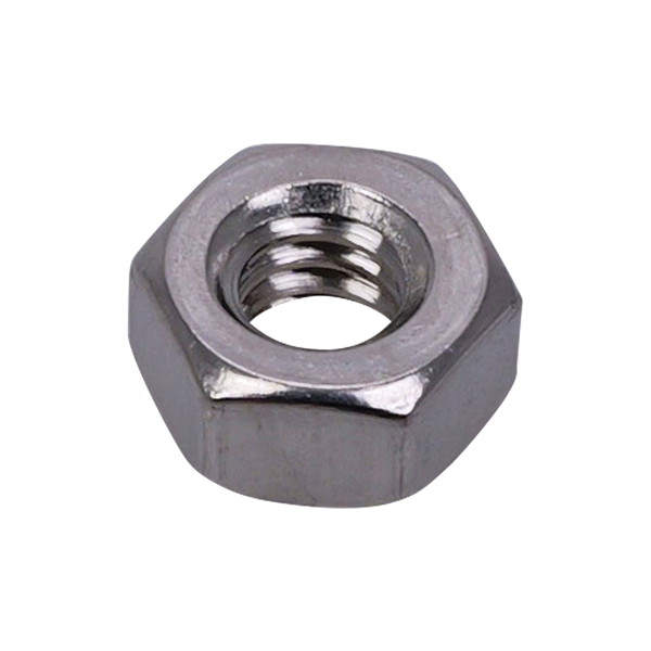 Hex nut with 1/4-20 threading, manufactured by Wilden.