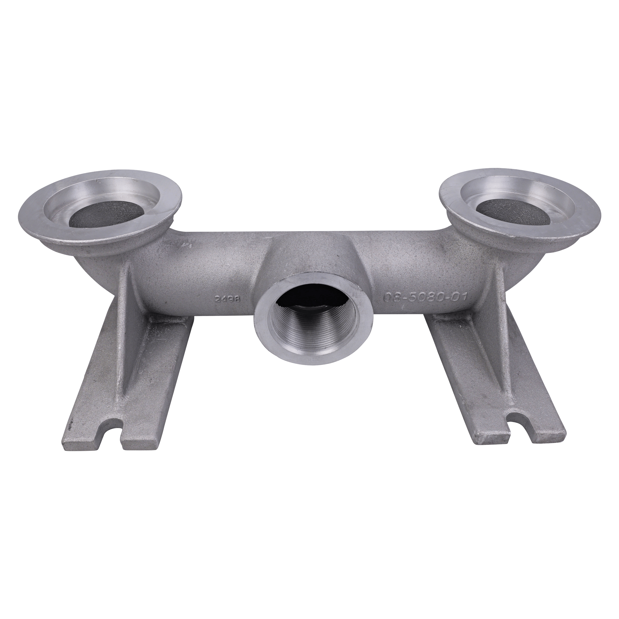 Manifold inlet with a footed design, manufactured by Wilden.