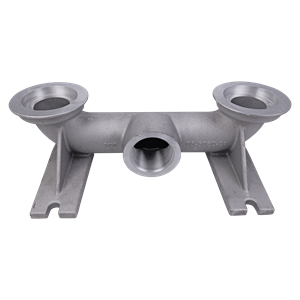 Manifold inlet with a footed design, manufactured by Wilden.