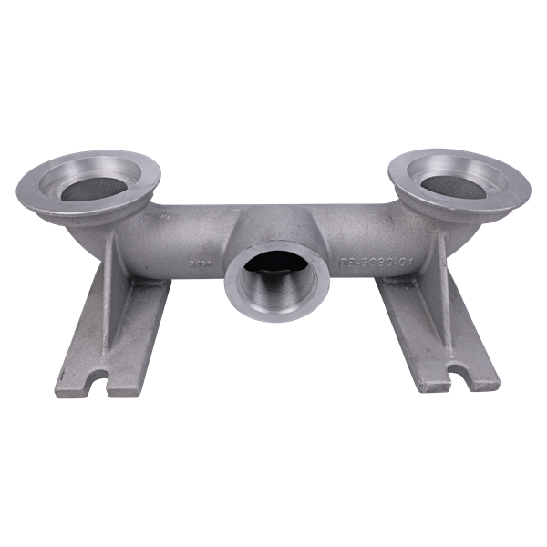 Manifold inlet with a footed design, manufactured by Wilden.
