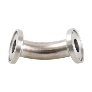 45 degree elbow 0.5" tri-clamp 316L 15Ra electropolished inner diameter 32Ra outer diameter, BPE SF4 finish