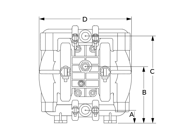 P1 Clamped Plastic Dimensional Diagram