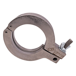 Saw guide for DN80 pipes with an 85mm OD, equipped with a wing nut, DIN standard.