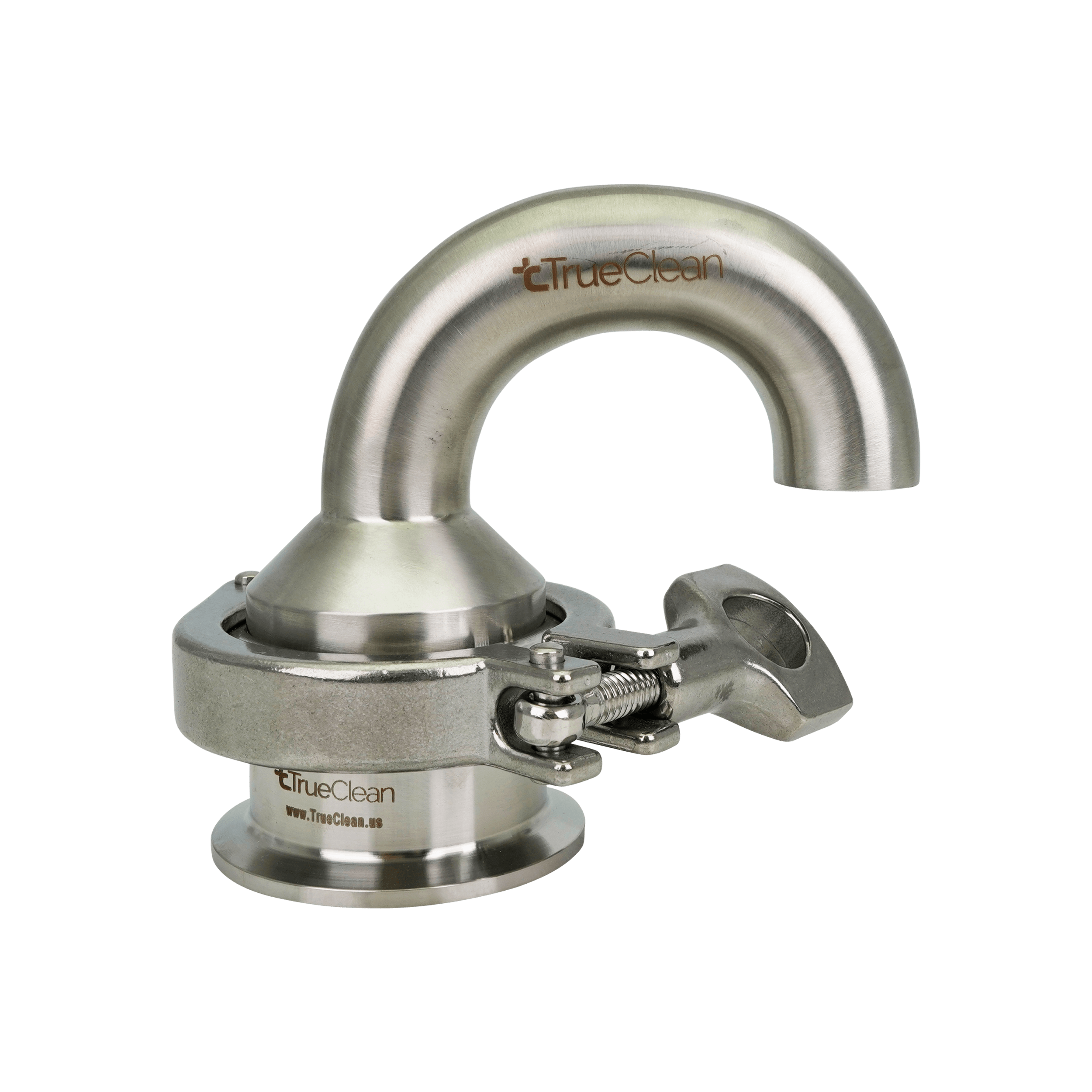 Air eliminator, 1" or 1.5", gooseneck, 316L, EPDM o-ring and gasket, polypropylene ball, 3A, Trueclean
