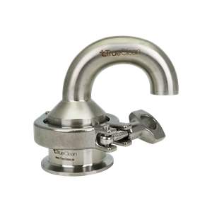 Air eliminator, 1" or 1.5", gooseneck, 316L, EPDM o-ring and gasket, polypropylene ball, 3A, Trueclean