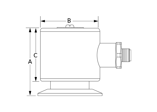 HB Mini Level Transmitter QDR Dimesional Diagram