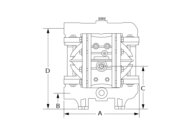 A100 Bolted Plastic Dimensional Diagram 