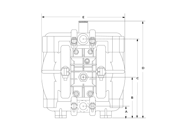 A1P Plastic Clamp Dimensional Diagram