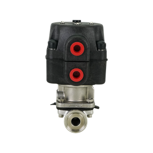 diaphragm valve, 0.5-inch Tri-Clamp, Bio-Tek black Butyl material, normally closed, model ADV 2.1, ITT compatible