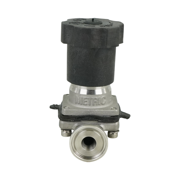 diaphragm valve, 0.5-inch Tri-Clamp, Swickle Bio-Tek B model, made from polysulfone thermoplastic bonnet, with 35RA finish