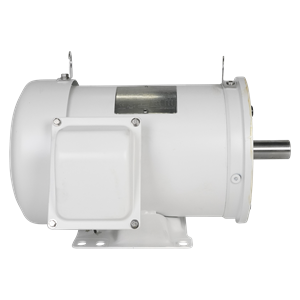 5HP motor with 1800 RPM, 3-phase, 60Hz operation, compatible with 208V, 230V, and 460V, washdown-rated with 184TC frame and IP55 protection, manufactured by Sterling.
