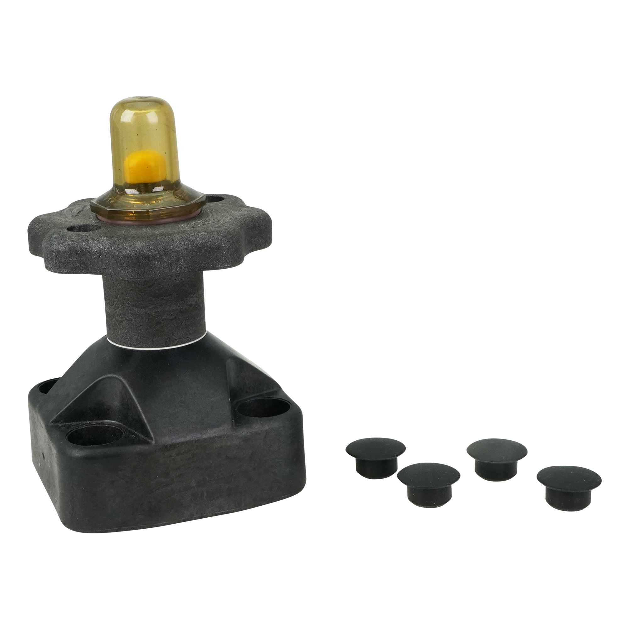 Bonnet assembly made of poly sulfone thermoplastic, designed for 1-inch HWO plastic travel stop, part number 1-N-PN-963 by ITT.
