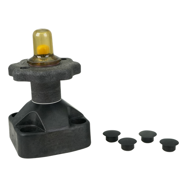 Bonnet assembly made of poly sulfone thermoplastic, designed for 1-inch HWO plastic travel stop, part number 1-N-PN-963 by ITT.