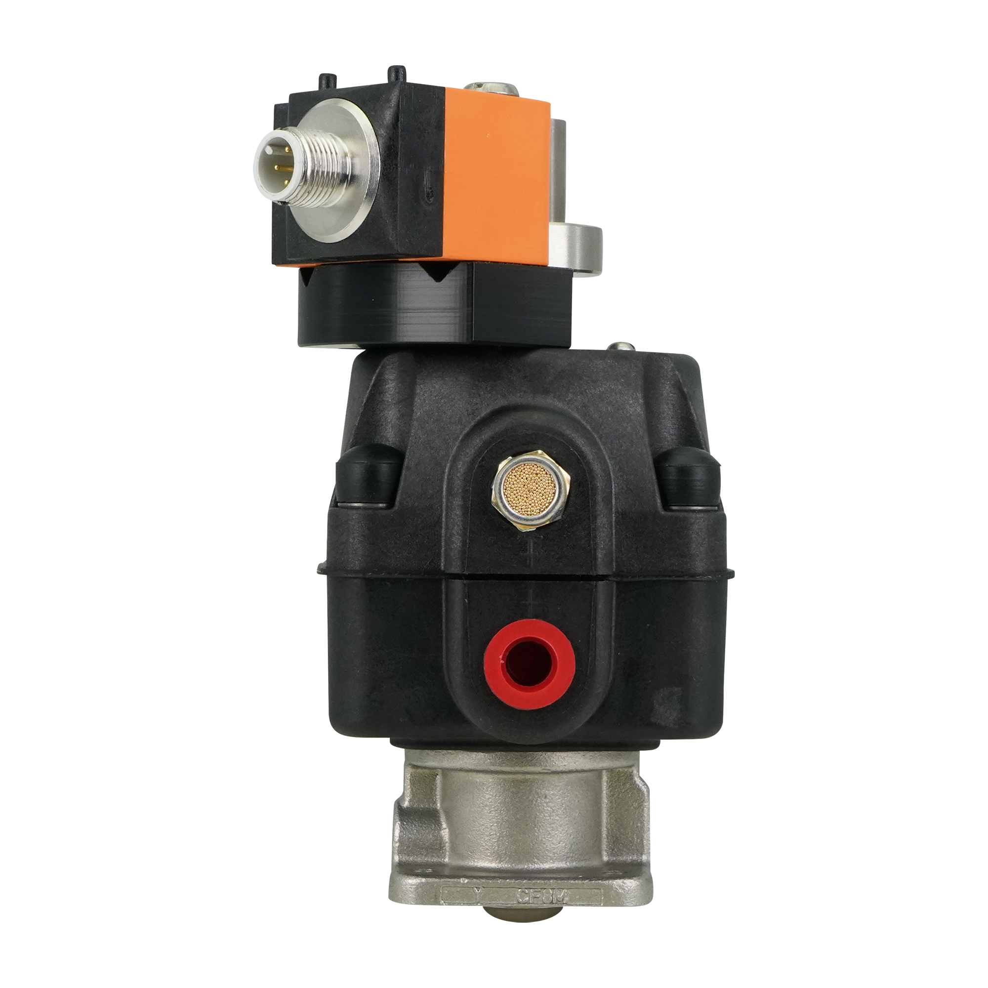 Actuator for Bio-Tek elastomer applications, rated for 60# normally closed configurations, model B203 ADV 2.1, IFM IN5331, by ITT.
