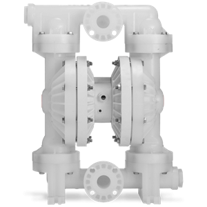 P800 diaphragm pump, 2" ANSI flanged, bolted plastic, Pro-flo, poly wet side, PVDF piston, poly center, poly air, wil-flex ez-install diaphragm, wil-flex valve ball, poly seats, wil-flex o-rings, AODD, Wilden