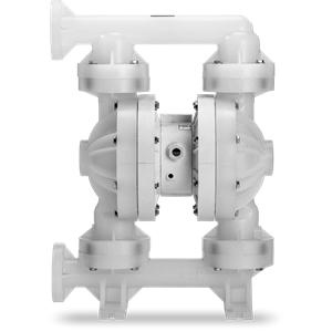 P400 diaphragm pump 1.5" ANSI flanged bolted plastic Pro-Flo PVDF wet side PVDF piston poly center poly air PTFE with neoprene backup diaphragm PTFE valve ball PVDF seats PTFE encapsulated viton o-rings AODD Wilden