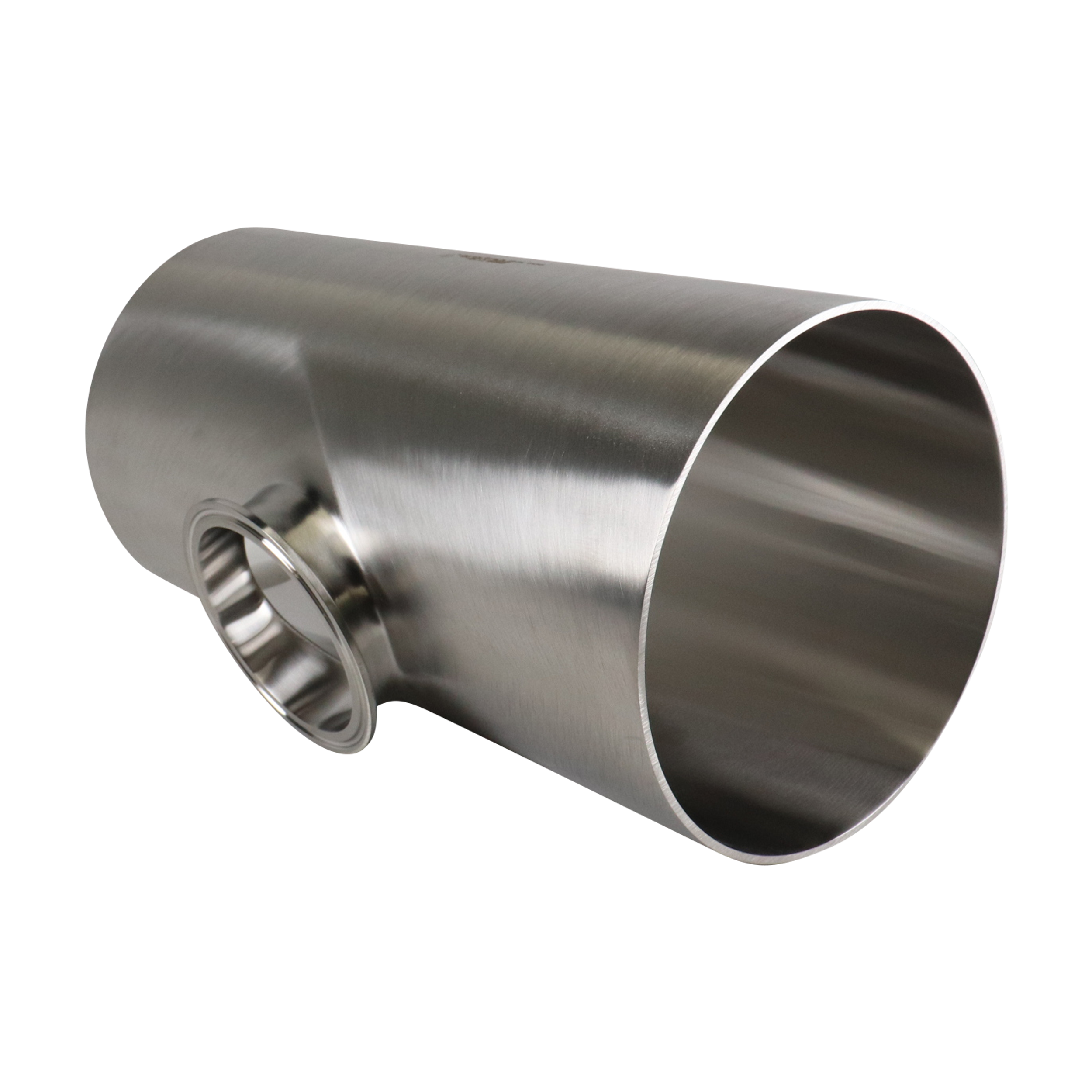 Reducing tee 6x3 tri-clamp short branch 316L 20Ra inner diameter 32Ra outer diameter BPE SF1
