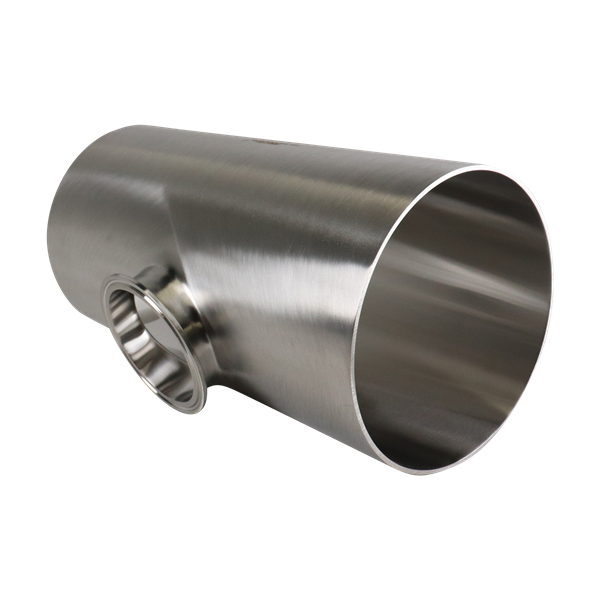 Reducing tee 6x3 tri-clamp short branch 316L 20Ra inner diameter 32Ra outer diameter BPE SF1