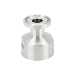 adapter, 0.5-inch Tri-Clamp to 0.5-inch female pipe thread, made from 316L stainless steel, with 20RA interior and 32RA exterior surface finish
