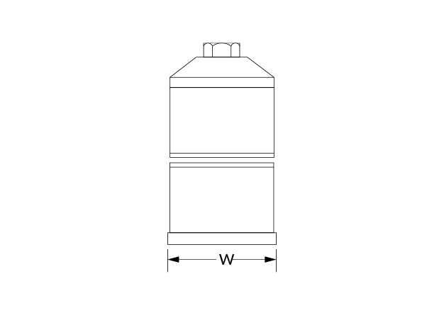 Weld Mount Assembly Dimensional Diagram