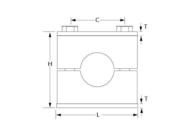 Standard Series Weld Mount Dimensional Diagram