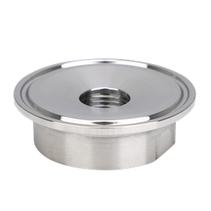Adapter 2" tri-clamp x 0.5" FPT 316L 32Ra inner diameter 32Ra outer diameter
