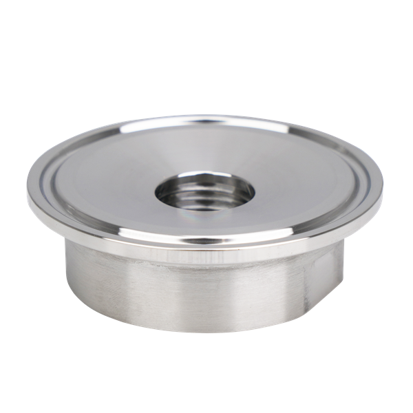 Adapter 2" tri-clamp x 0.5" FPT 316L 32Ra inner diameter 32Ra outer diameter