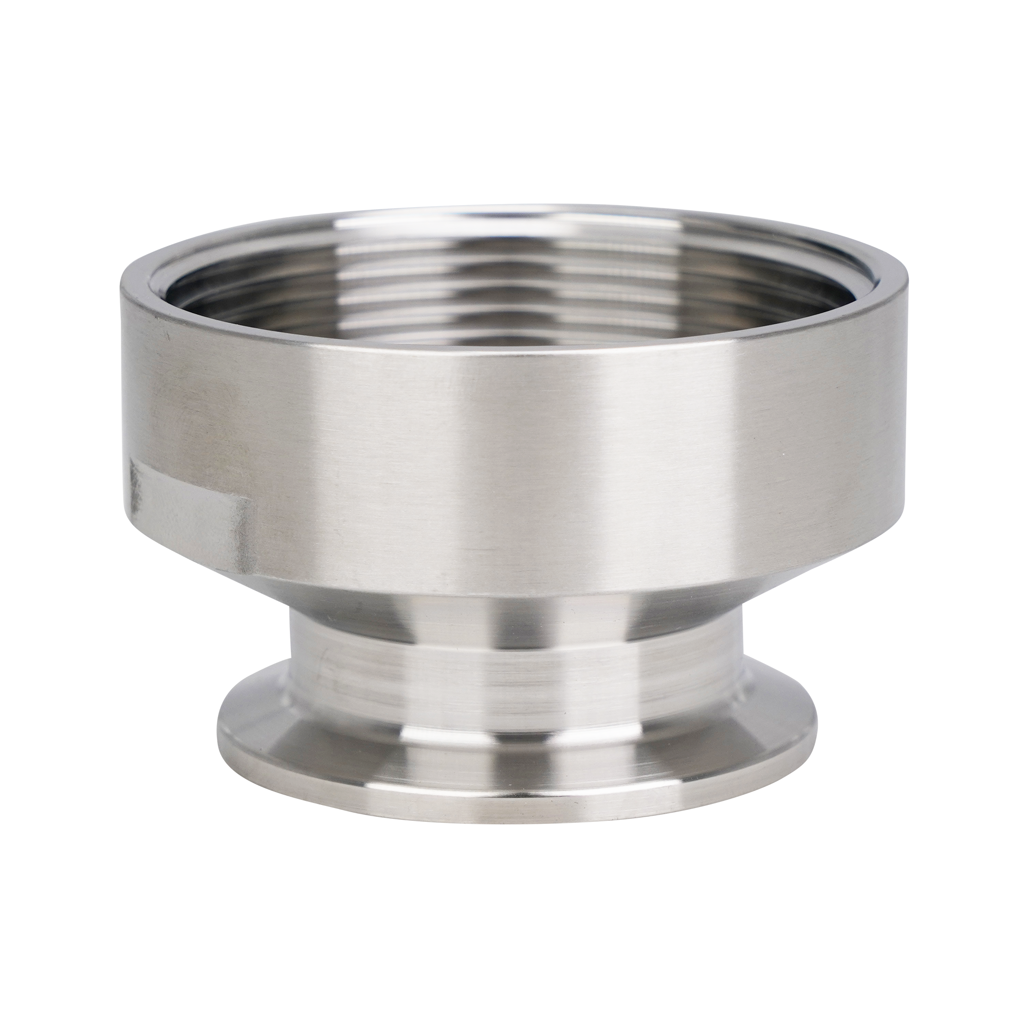 adapter 1.5" tri-clamp x 2" FPT 316L 32Ra inner diameter 32Ra outer diameter