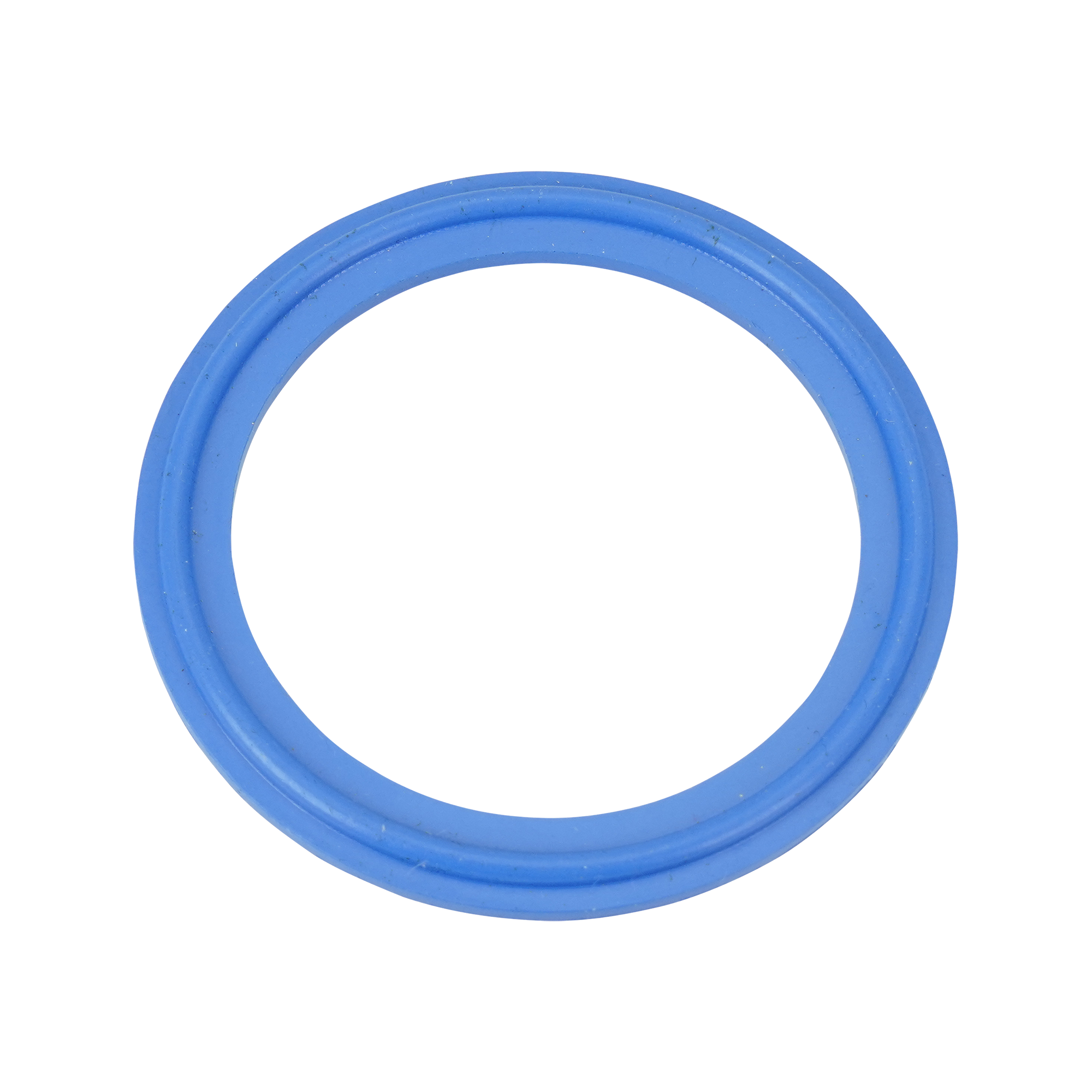 1-inch tri-clamp gasket, made of blue EPDM, X-rayable, metal detectable, FDA-compliant.