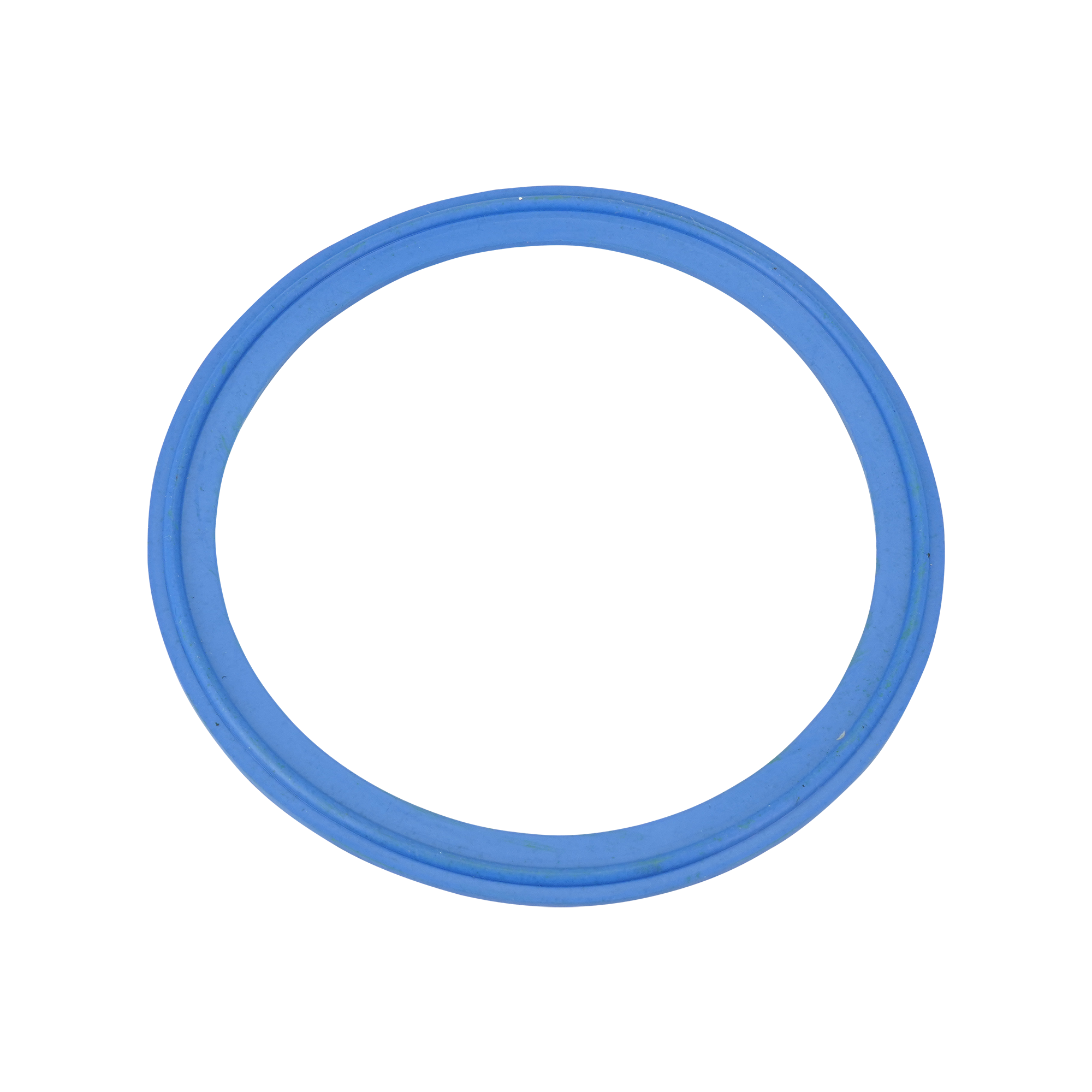 gasket, 6-inch Tri-Clamp, made from blue EPDM material, X-rayable and metal-detectable, FDA compliant