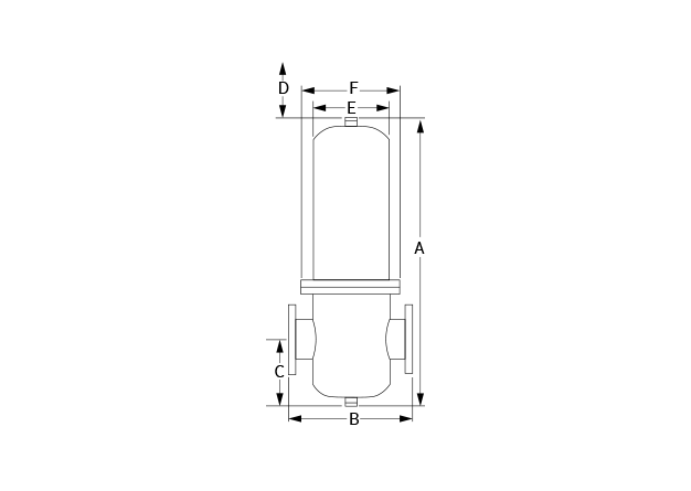 CSF16 Flanged Dimensional Diagram