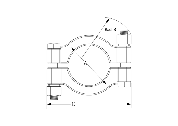 ACL SSH Type Clamp Dimensional Diagram
