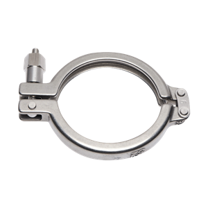 Safety clamp with size options of 0.25-inch, 0.375-inch, 0.5-inch, and 0.75-inch, featuring a hex nut and 316 stainless steel construction, SAF type CL.SAFX.0050, by Advanced Couplings.
