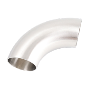 90-degree elbow, 2-inch butt-weld with no tangent, 316L stainless steel, with 32RA interior and exterior surface finish