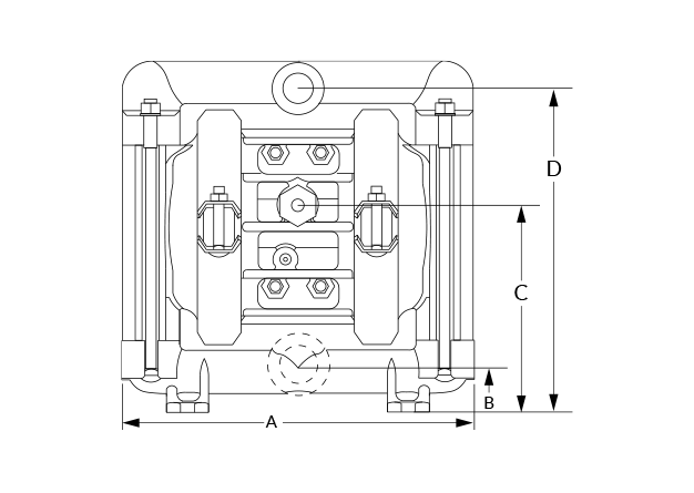 P2 Clamped Metal Dimensional Diagram