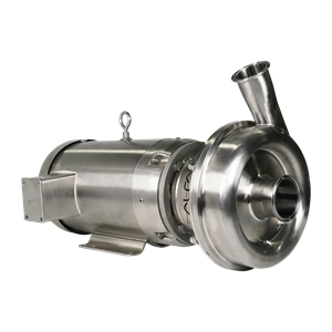 LKH45 pump and motor 4" x 3" tri-clamp 316L 32Ra SC/SC single mechanical EPDM 140mm impeller 215TC 10Hp 3 phase 60Gz 230v 460v 3600 RPM stainless baldor with legs Alfa Laval