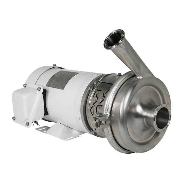 LKH05 pump and motor 2" x 1.5" tri-clamp 316L 32Ra C/SC double mechanical with flush epdm 90mm impeller 145TC 1.5Hp 3 phase 60Hz 208v 230v 460v 3600 RPM washdown sterling no legs Alfa Laval
