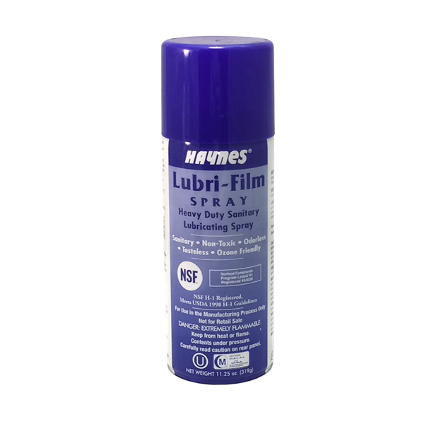Lubricant blue spray, packaged in a box of 6, 11.25-ounce cans, manufactured by Haynes.