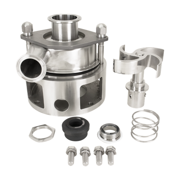 Centrifugal pump 2" x 1.5" tri-clamp SS adapter, single seal C/SIC/E, EPDM elastomers, full impeller, 0.875" stub shaft, new style, 14T frame