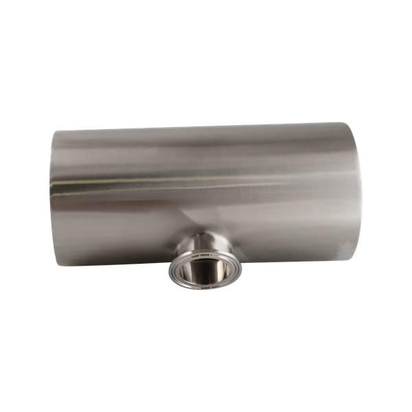 reducing tee, 4-inch x 1.5-inch Tri-Clamp, short branch, made from 316L stainless steel, with 20RA interior and 32RA exterior surface finish, SF1 BPE compliant
